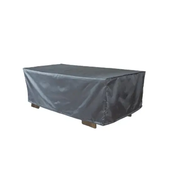 Summerset Shield Gold 2-Layer Polyester Fabric Outdoor Coffee Table Cover, Charcoal Grey image {6}