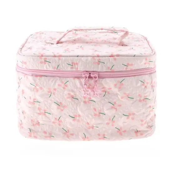 Unique Bargains Floral Large Square Makeup Bag 1 Pc image {6}