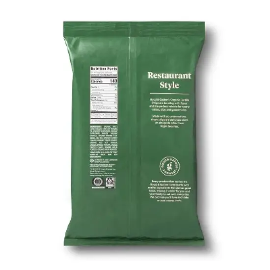 Organic Veggie Tortilla Chips - 10oz - Good & Gather&trade; image {2}