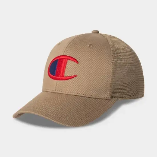 Champion Adult Logan Twill Trucker Hat - Khaki image {3}