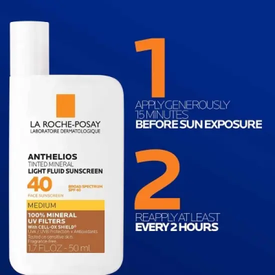 La Roche Posay Anthelios 40 Tinted Mineral Light-Fluid Sunscreen - 1.7 fl oz image {6}
