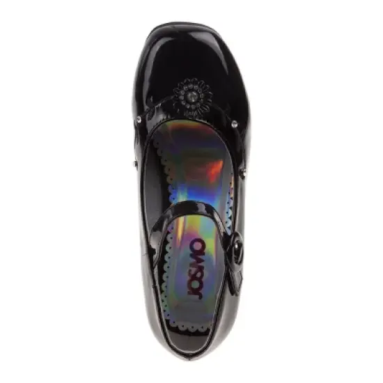 Josmo Girls' Patent Mary Jane Dress Shoes with Adjustable Hook and Loop Closure - Perfect for Weddings, Parties, and Special Occasions (Little Kid) image {5}