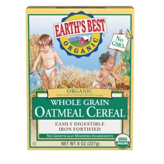 Earth's Best Organic Whole Grain Oatmeal Baby Cereal - 8oz image {11}
