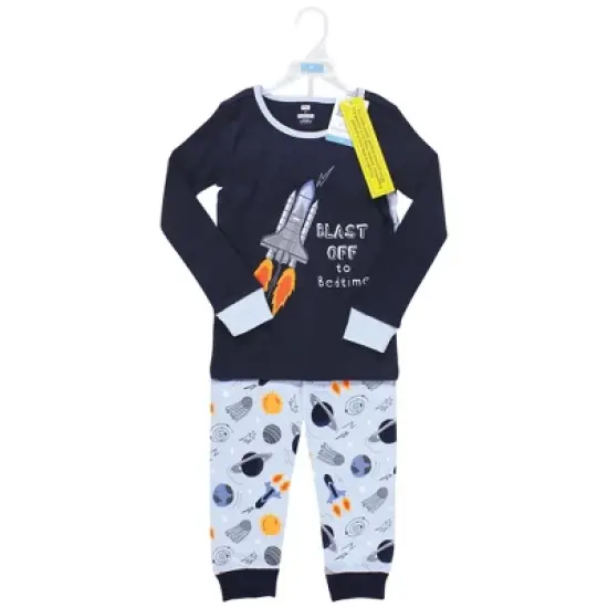 Hudson Baby Boy Cotton Pajama Set, Space image {1}