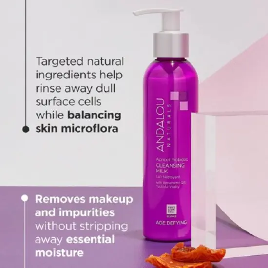 Andalou Naturals Apricot Probiotic Cleansing Milk - Unscented - 6 fl oz image {3}
