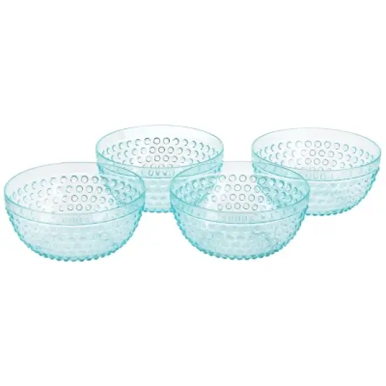Gibson Home Plastic Bowl Set with Serving Bowl in Light Blue image {8}