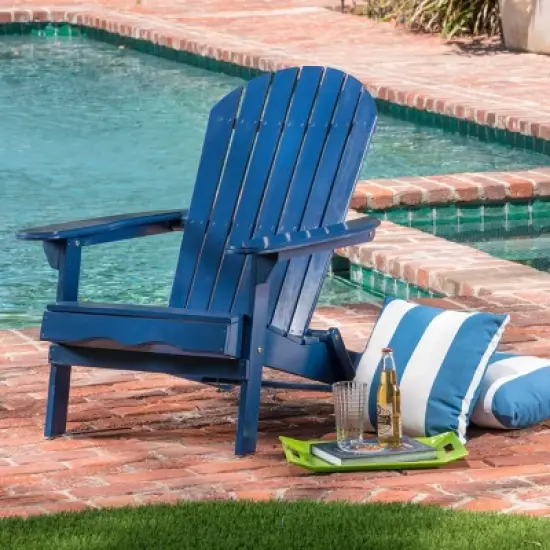 Rustic Foldable Acacia Wood Adirondack Chair, Weather-Resistant Outdoor Seating for Patio, Deck, Garden, and Backyard Comfort-Coolbibila image {7}