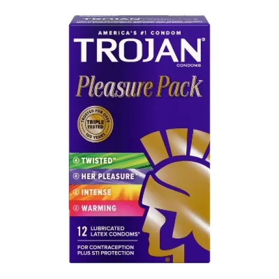 Trojan Pleasure Variety Pack Lubricated Latex Condoms image {15}