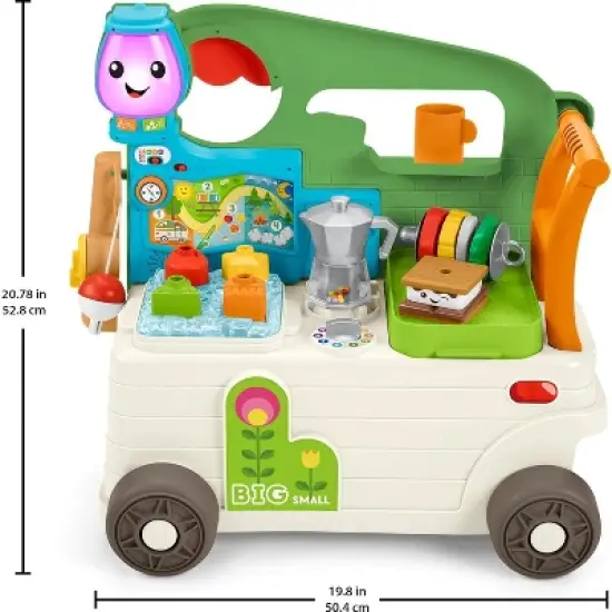 Fisher-Price Baby to Toddler Toy Laugh & Learn 3-in-1 On-the-Go Camper Walker & Activity Center with Smart Stages image {6}