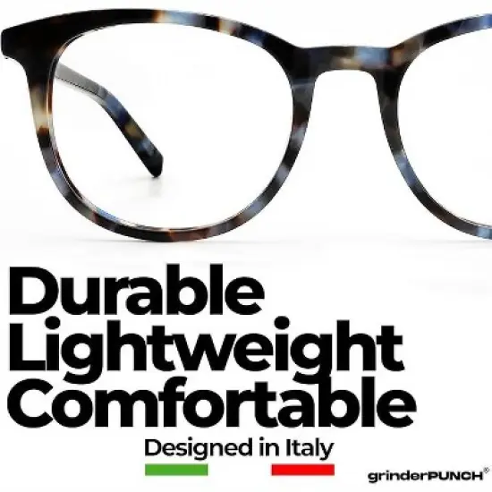 grinderPUNCH Classic Reading Glasses for Women and Men Blue Light Blocking Readers Stylish Readers with Spring Loaded Hinges image {5}