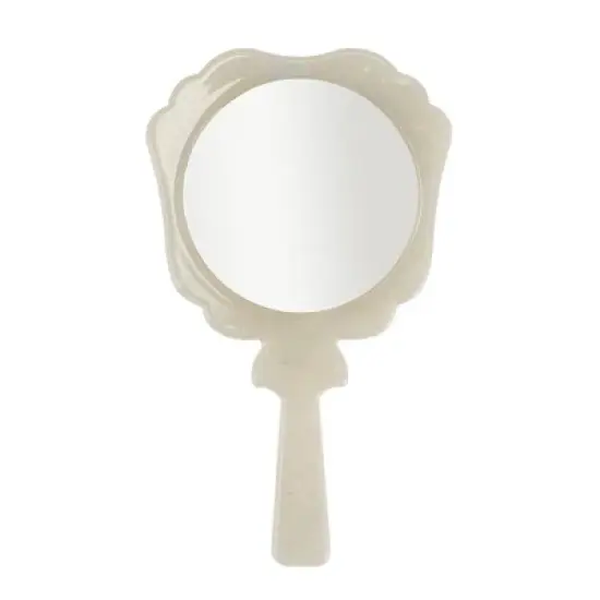 Unique Bargains Durable Handheld Makeup Mirror 1 Pc image {10}