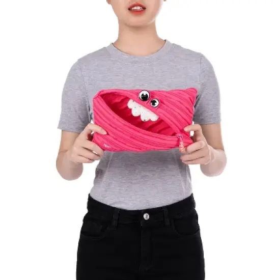 ZIPIT Party Monster Pencil Case for Girls, Pink image {4}