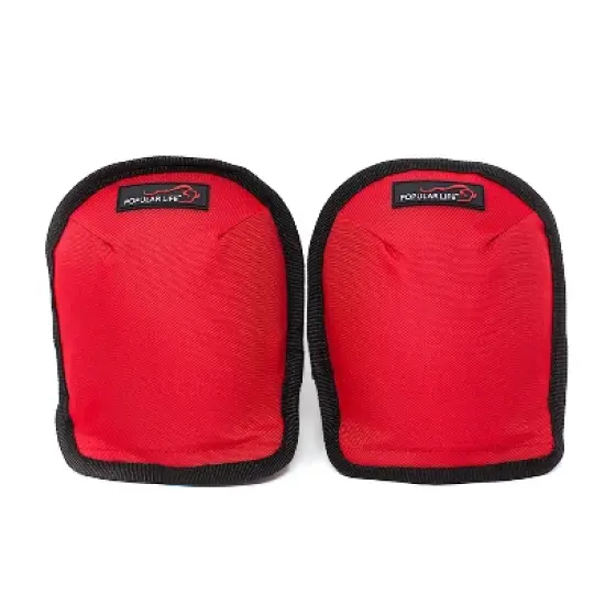 Bison Life Lightweight Knee Pads for Home & Gardening, Black/ Red, 1 Pair image {8}