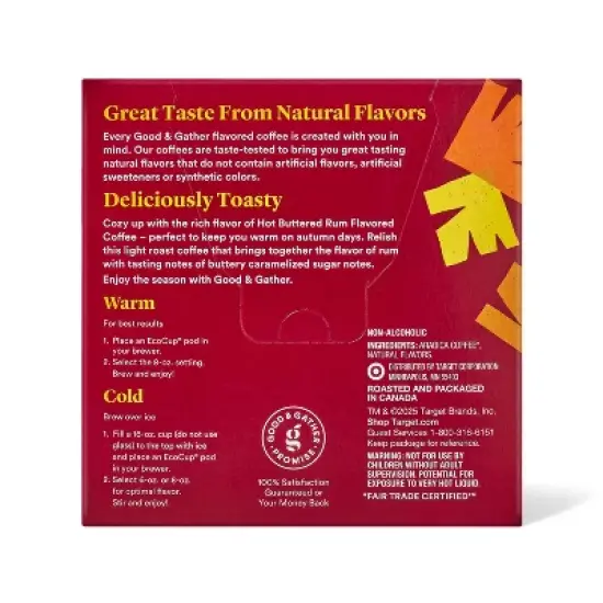 Hot Buttery Rum Light Roast Coffee - 16ct Single Serve Pod - Good & Gather&trade; image {1}