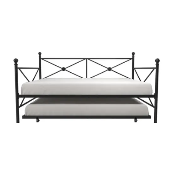 Twin Laura Classic Metal Daybed with Trundle - Room & Joy image {2}