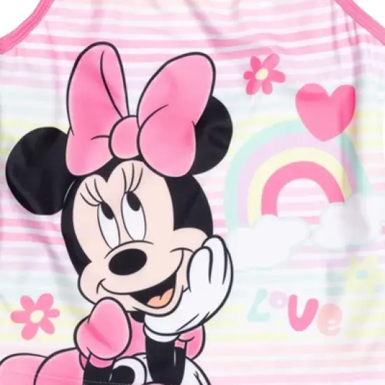 Disney Princess Princess Minnie Mouse Frozen Belle Elsa Princess Anna Baby Girls Tankini Top Bikini Bottom and Scrunchie 3 Piece Swimsuit Set Infant image {7}