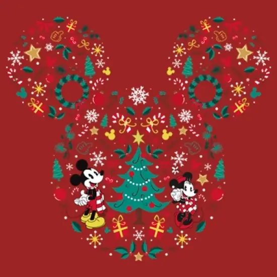 Women's Mickey & Friends Christmas Silhouette T-Shirt image {1}
