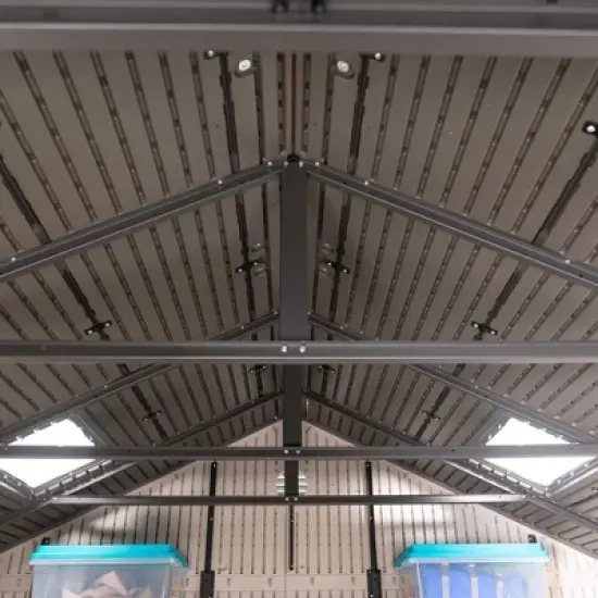 Lifetime 11 ft. x 11 ft. Outdoor Storage Shed, Tan (6433) image {2}