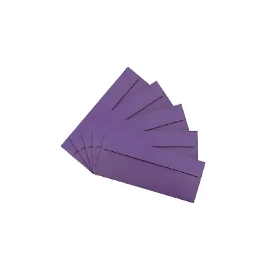 JAM Paper #10 Business Envelopes 4.125 x 9.5 Dark Purple 50/Pack (563912516I) image {2}