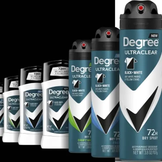 Degree Men Ultraclear Black + White 72-Hour Antiperspirant & Deodorant - 2.7oz/2pk image {7}