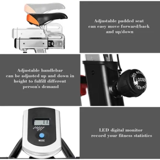 Costway Exercise Bike Cycle Trainer Indoor Workout Cardio Fitness Bicycle Stationary image {5}