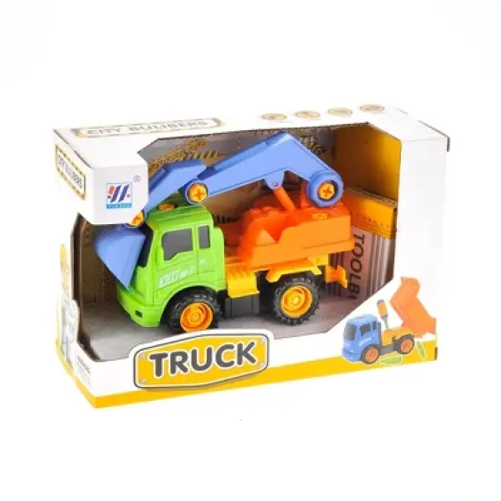 Ready! Set! Play! Link 27 Piece Take-A-Part Engineering Excavator Construction Vehicle Truck Set image {15}