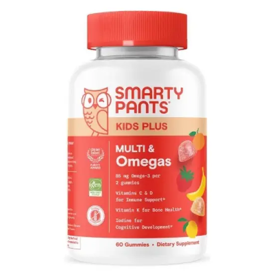 SmartyPants Kids Plus Multivitamin & Omegas Gummies with Vitamins C, D3, B12 & Zinc - 60ct image {13}