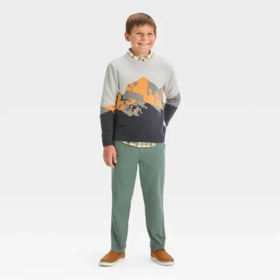 Boys' Mountain Scape Graphic Pullover Sweater - Cat & Jack&trade; Gray image {2}