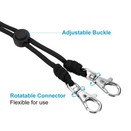 Unique Bargains Polyester Wear-resistant Lightweight Card Neck Lanyards with Hook image {4}