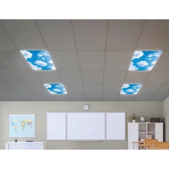Teacher Created Resources&reg; Calming Covers Ceiling Light Filters, 2' x 4', Clouds, Pack of 4 image {3}