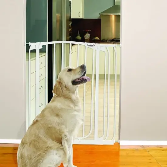 Bindaboo B1125 Baby Pet Safety Gate 3.5 Inch Wide Steel Gate Extension for Wide Doors, Stairs, Hallways, and Large Entryways, White, Set of 1 image {3}