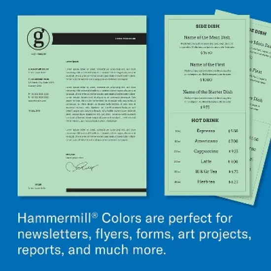 Hammermill Colors Multipurpose Paper 24 lbs 8.5" x 11" Green 104380 image {7}