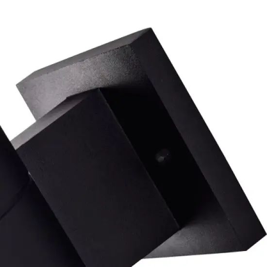 C Cattleya 2-Light Matte Black Cylinder Outdoor Wall Light image {2}