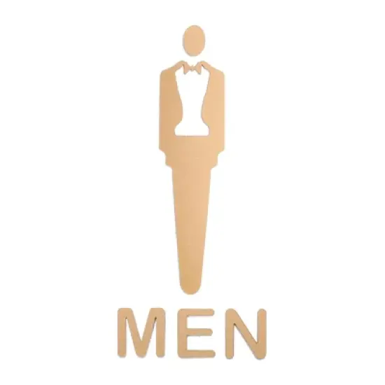 Unique Bargains Smooth Self-Adhesive Decor Home Business Bathroom Sign image {5}