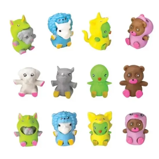 Adorable Mix & Match Critter Erasers (12 Pack) - Fun Costumes, Cute Animals image {3}