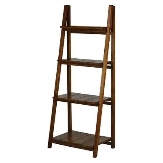 60" Folding Slatted Bookcase-4 Shelf image {3}