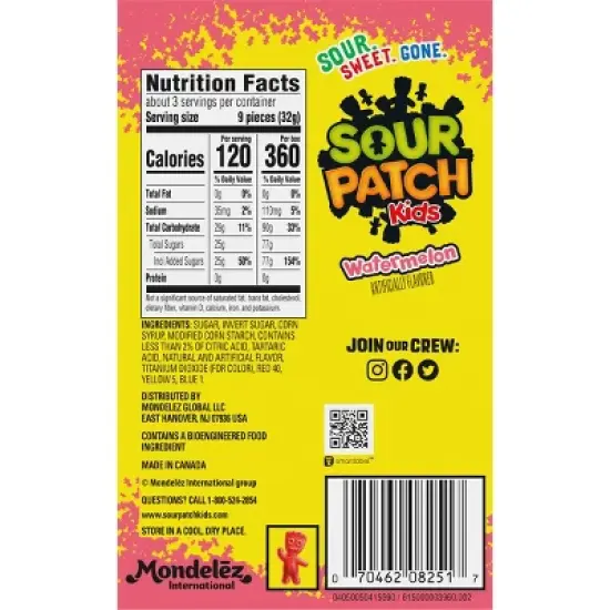 SOUR PATCH KIDS Watermelon Soft & Chewy Candy - 3.5oz image {7}