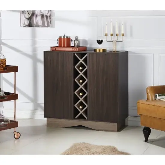Cespi 16 Bottle Wine Cabinet Wenge - miBasics image {6}