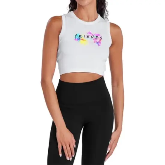 Women's Friendswater Color Sleeveless Crop Top Tank image {5}
