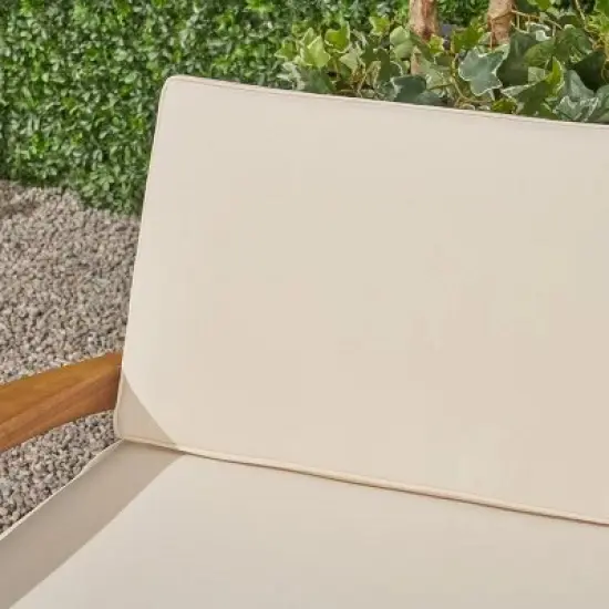 Christopher Knight Home Grenada Outdoor Acacia Wood Loveseat and Coffee Table Set (No Fabric Skin) image {8}