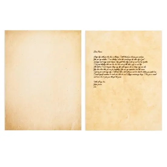 Paper Junkie 48 Sheets Vintage Style Aged Paper for Writing Letters, Scrapbooking, Invitations, Certificates, Crafts (8.5x11 In) image {2}