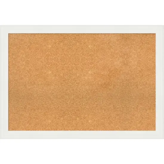 Amanti Art Vanity White Narrow Framed Corkboard, Natural Cork image {10}