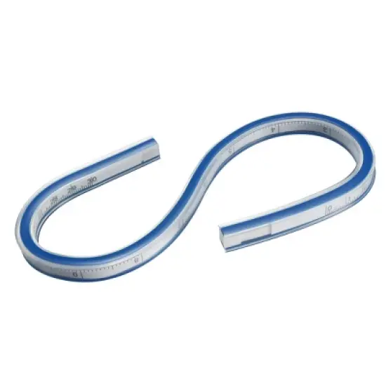 Unique Bargains Design Graphics Garment Design Flexible Plastic Metal Curve Ruler image {3}