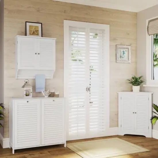 Ellsworth Double Tilt-Out Laundry Hamper White - RiverRidge Home image {2}