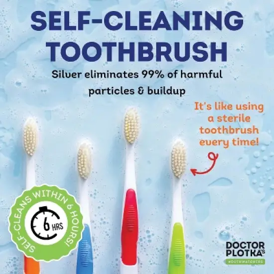 Doctor Plotka's Mouthwatchers Antimicrobial Toothbrush Soft Blue image {3}