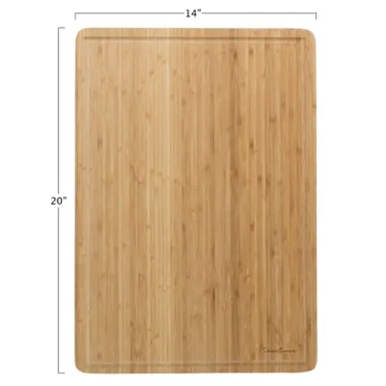 Hastings Home Extra Large Eco-Friendly Bamboo Cutting Board With Juice Groove &ndash; 20" x 14" image {1}
