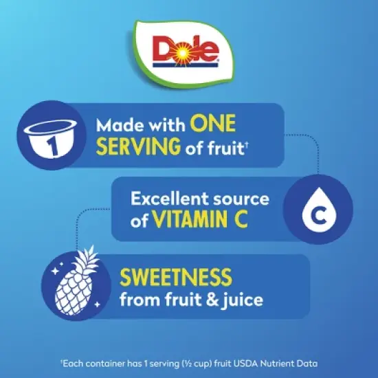 Dole Pineapple Paradise Tidbits Fruit Cups - 16oz/4ct image {5}