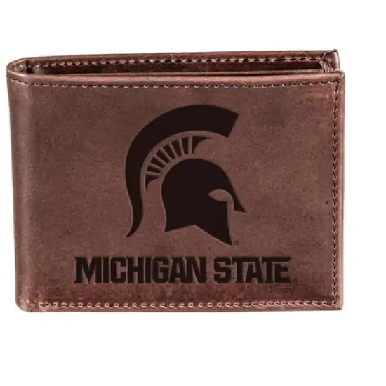 Evergreen Michigan State University Crazy Horse Collection Bi-Fold Wallet image {1}