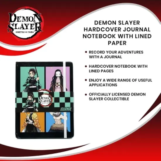 Surreal Entertainment Demon Slayer Hardcover Journal Notebook With Lined Paper image {6}