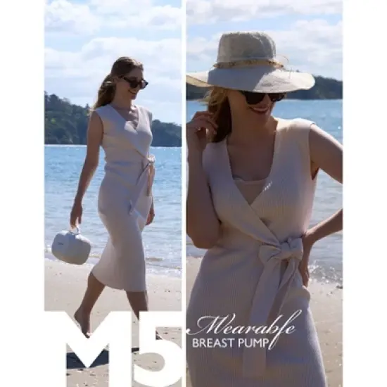 Momcozy M5 Hands-Free Wearable Electric Breast Pump Set image {4}